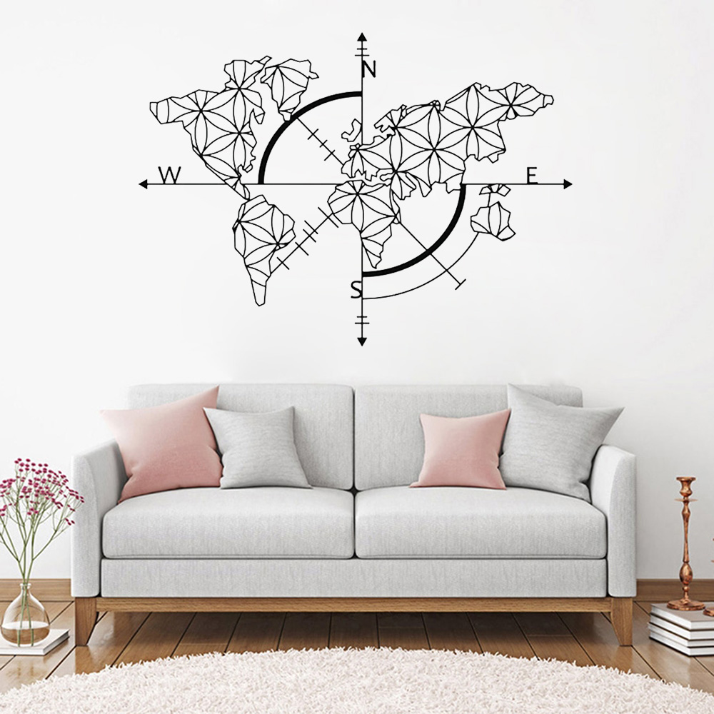 Office Furniture World - Dünya Haritası Sanat Duvar Çıkartması Dünya