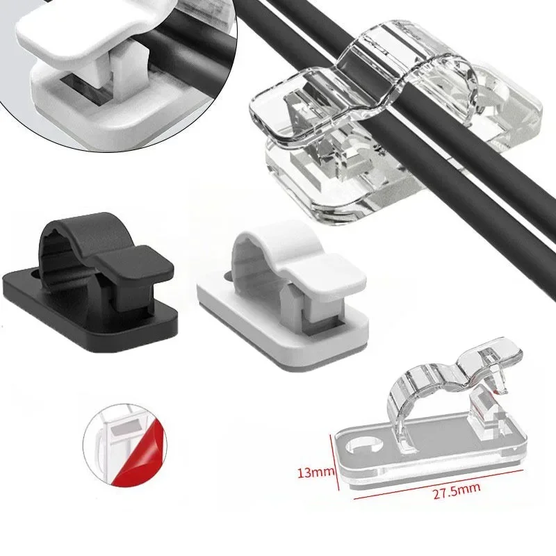 Pegboard Office Organizer - 10/50 adet kendinden yapışkanlı kablo klipsi