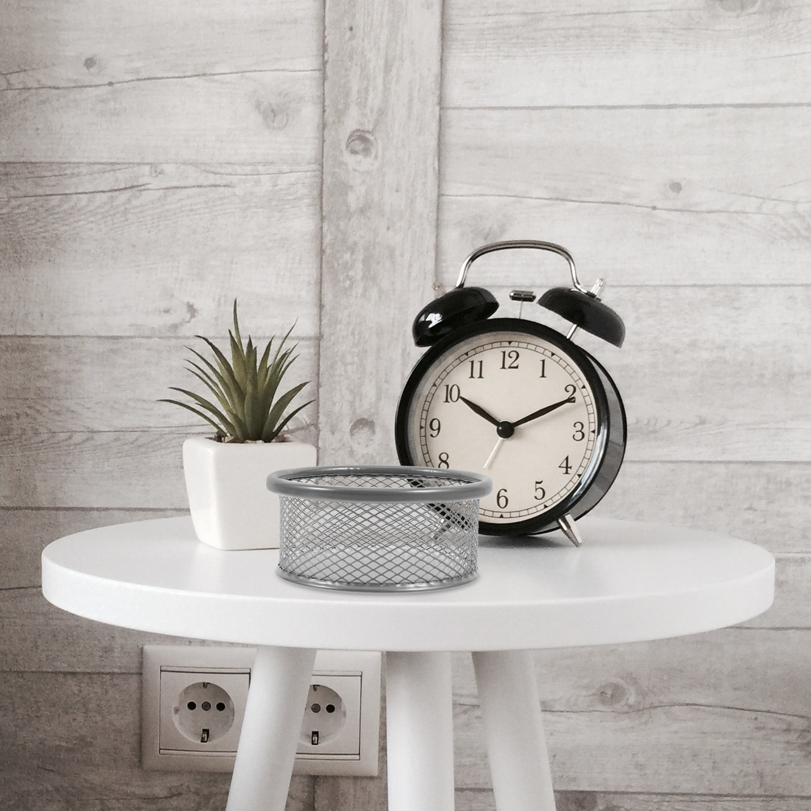 Paper Basket Mesh - 4 Adet Demir Ataş Tutucu Masaüstü