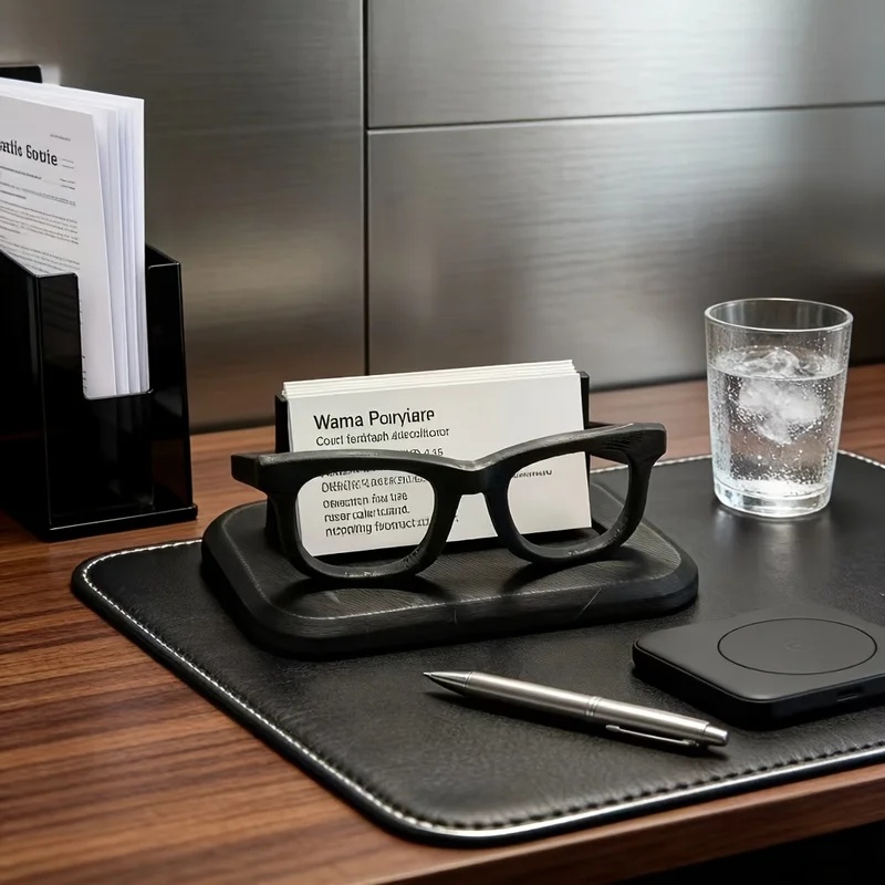 Office Furniture Names - Yaratıcı Gözlük Şeklinde Kartvizitlik Masaüstü Gözlük