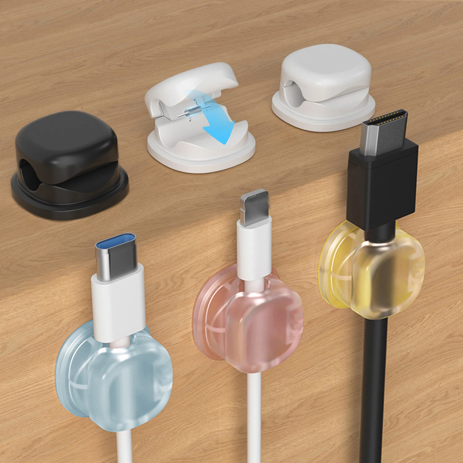 Pegboard Office Organizer - Manyetik Telefon kablo klipsi Masa Altında
