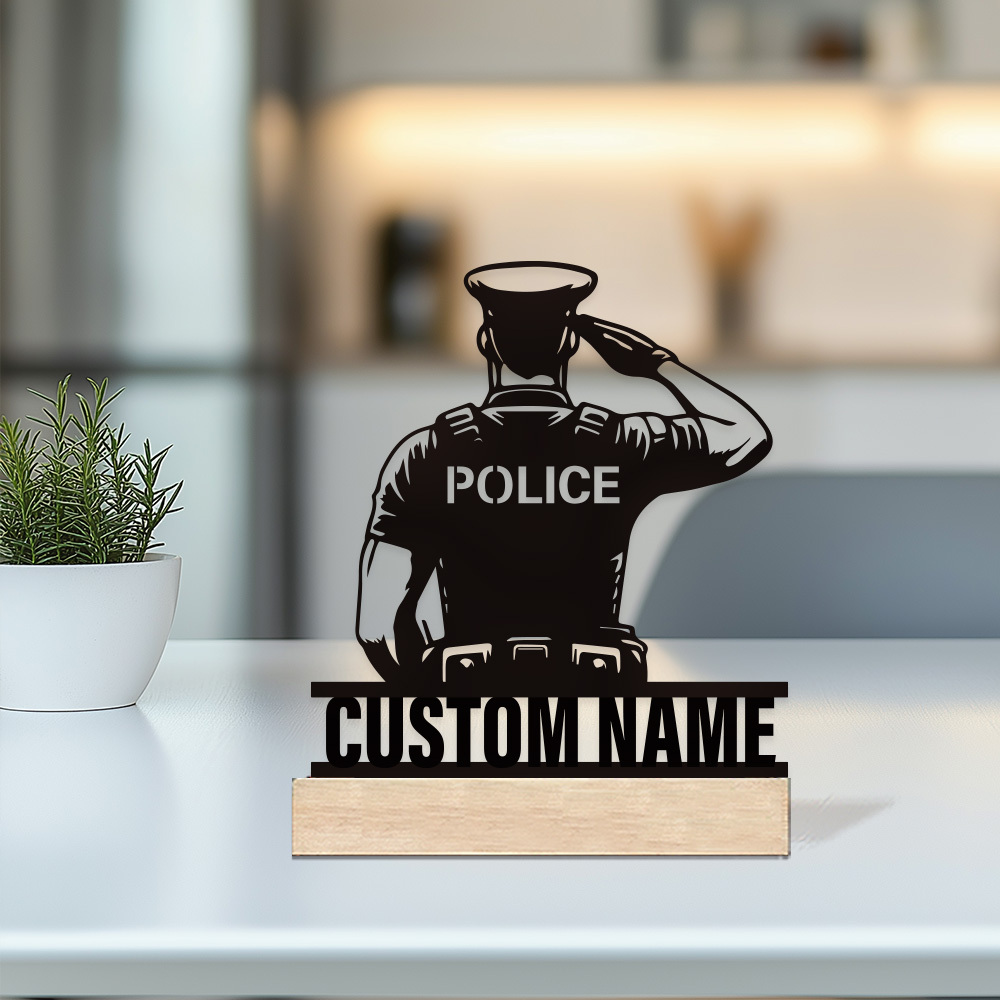 Office Furniture Table - Kişiselleştirilmiş Metal Polis Rozeti, Özel İsimli