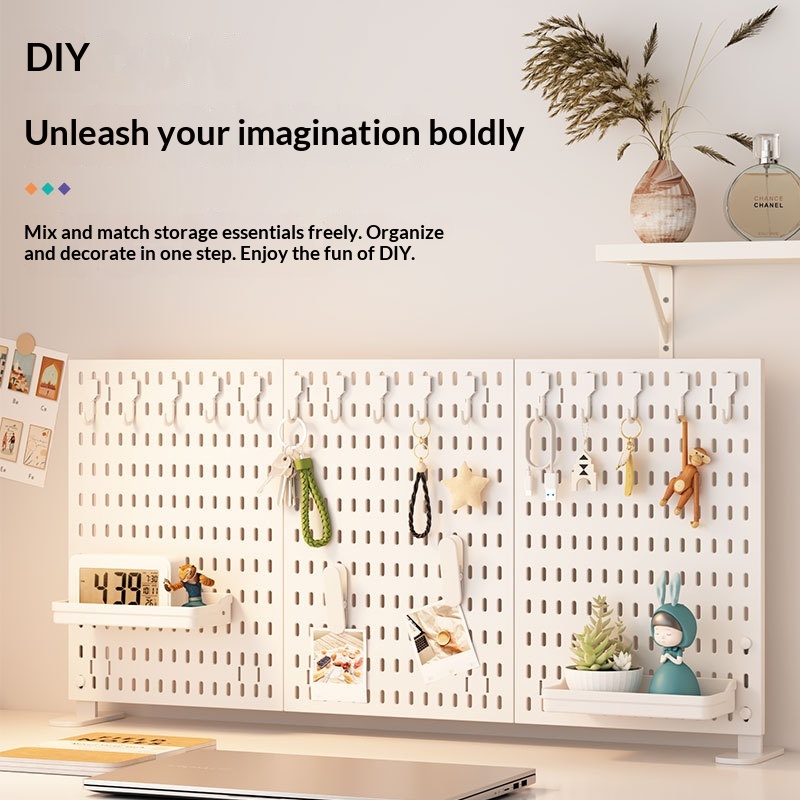 Pegboard Office Organizer - Delme Gerektirmeyen Kelepçeli Montajlı Dikey Masaüstü