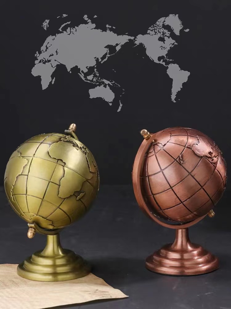 Office Furniture World - Vintage küre modeli alaşım küçük dünya