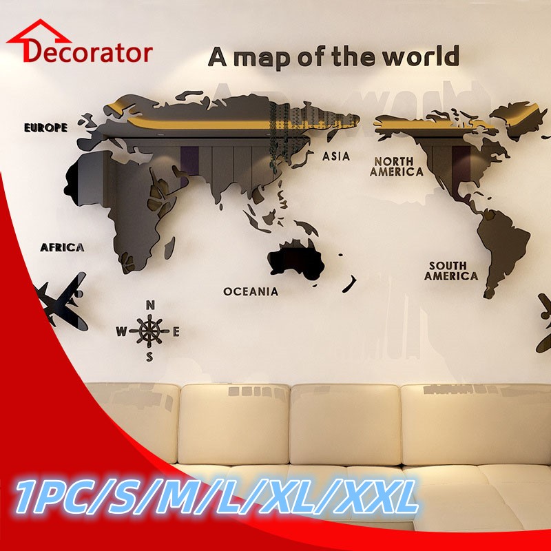 Office Furniture World - İskandinav dünya haritası akrilik 3D duvar