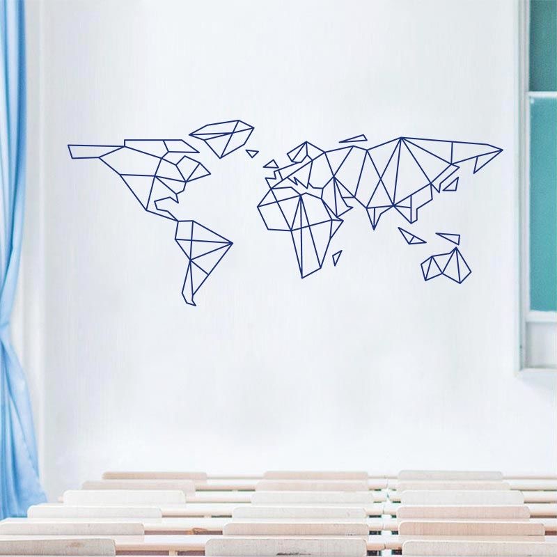 Geometrik Dünya Haritası Duvar - Office Furniture World incelemesi ve fiyatı