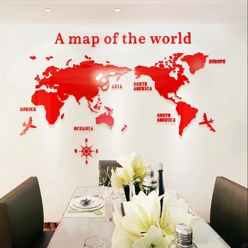 Modern Dünya Haritası Akrilik  - Office Furniture World incelemesi ve fiyatı