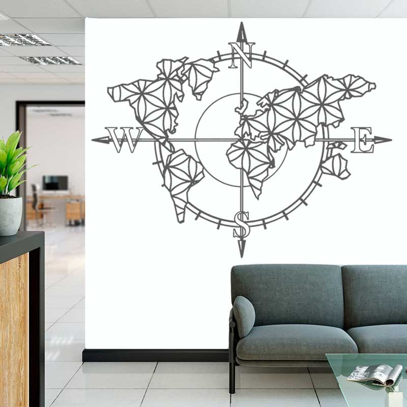 Hayat Çiçeği Dünya Haritası Pu - Office Furniture World incelemesi ve fiyatı