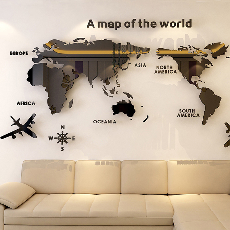Dünya Haritası Duvar Çıkartmal - Office Furniture World incelemesi ve fiyatı