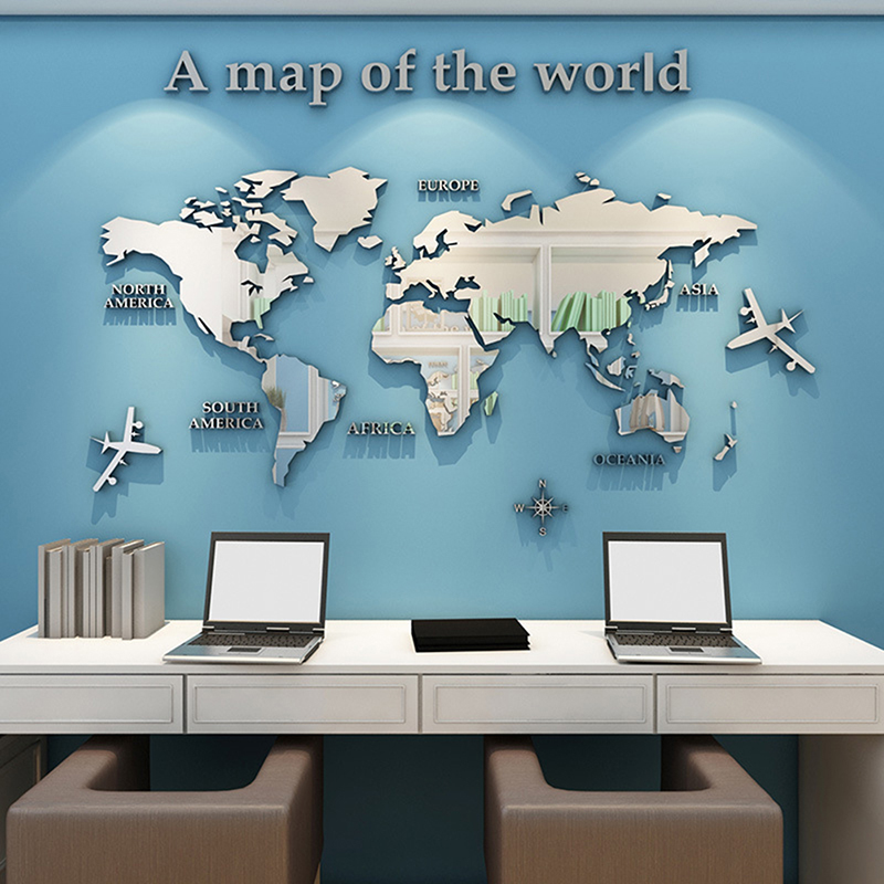 Dünya Haritası Duvar Çıkartmal - Office Furniture World incelemesi ve fiyatı