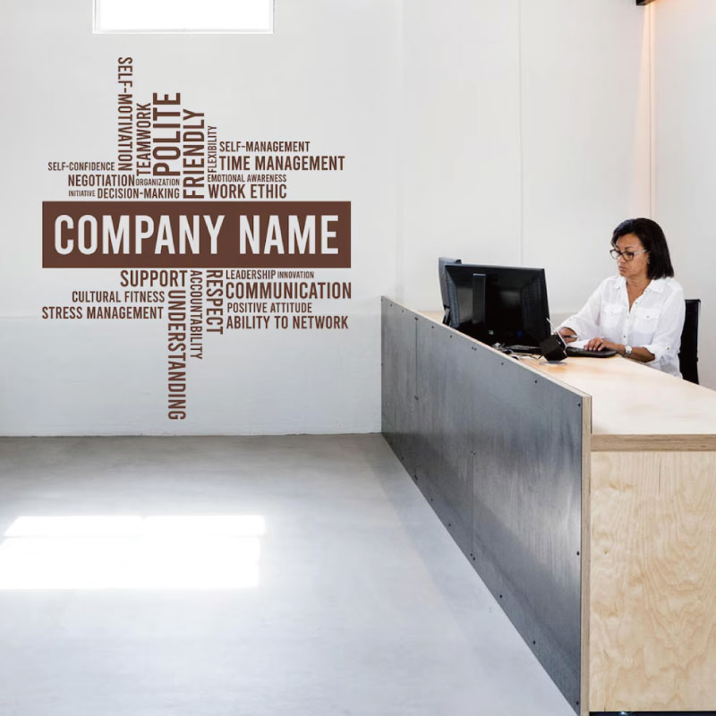 Özel İşletme Adı Vinil Duvar Ç - Office Furniture Names incelemesi ve fiyatı
