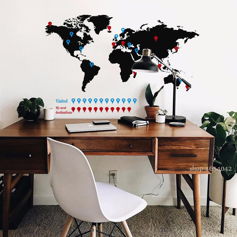 Büyük dünya haritası duvar çık - Office Furniture World incelemesi ve fiyatı