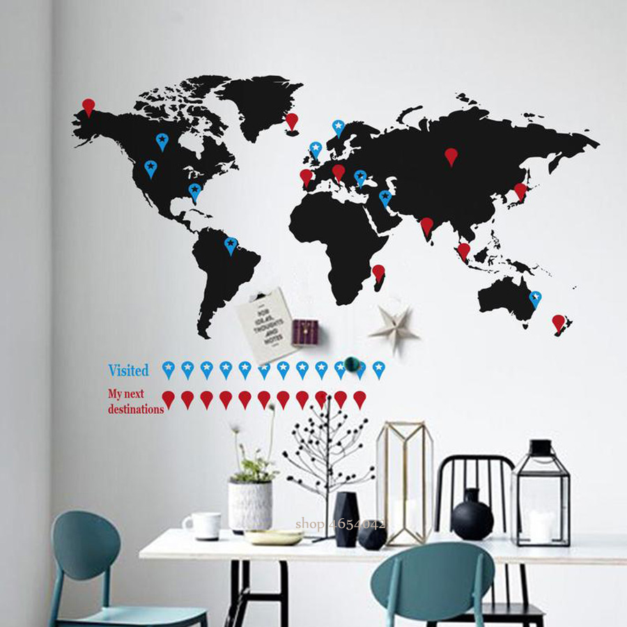 Büyük dünya haritası duvar çık - Office Furniture World incelemesi ve fiyatı