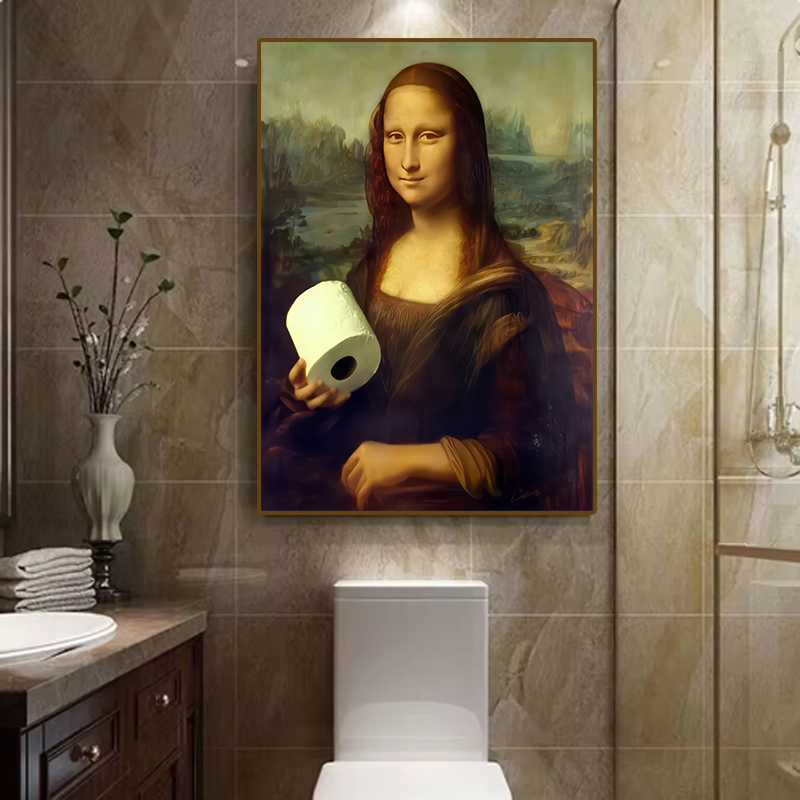 1 adet Komik Soyut Banyo Tuval - Office Furniture And Design incelemesi ve fiyatı