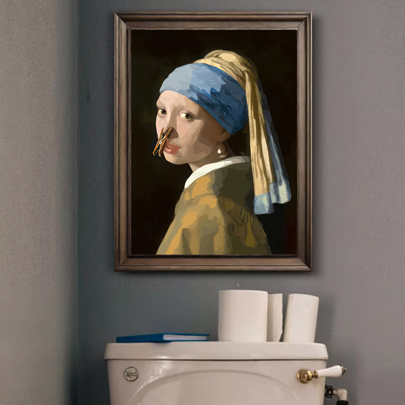 1 adet Komik Soyut Banyo Tuval - Office Furniture And Design incelemesi ve fiyatı