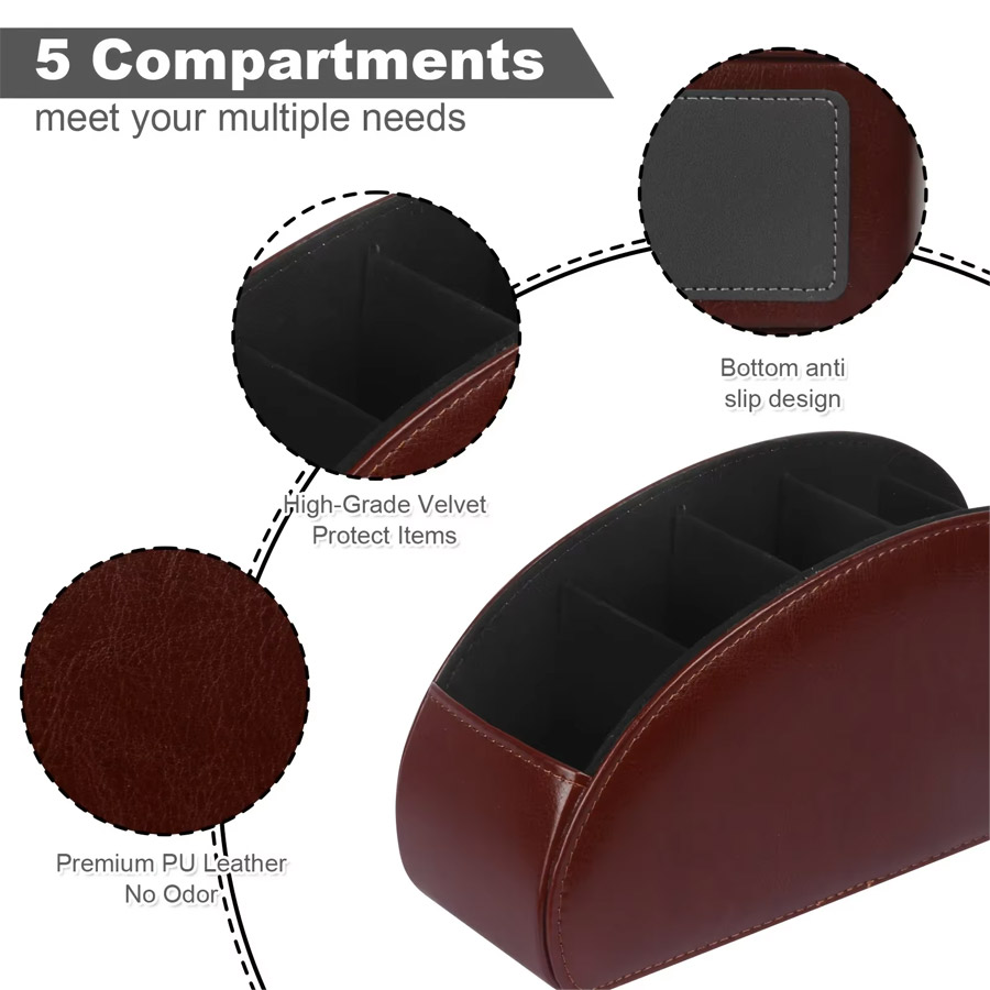 1 Adet 5 Bölmeli PU Deri Masaü - Pegboard Office Organizer incelemesi ve fiyatı