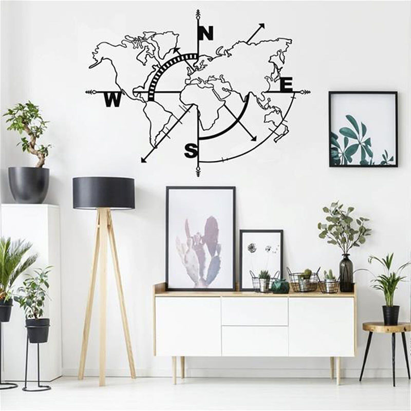 Büyük dünya haritası pusula ar - Office Furniture World incelemesi ve fiyatı