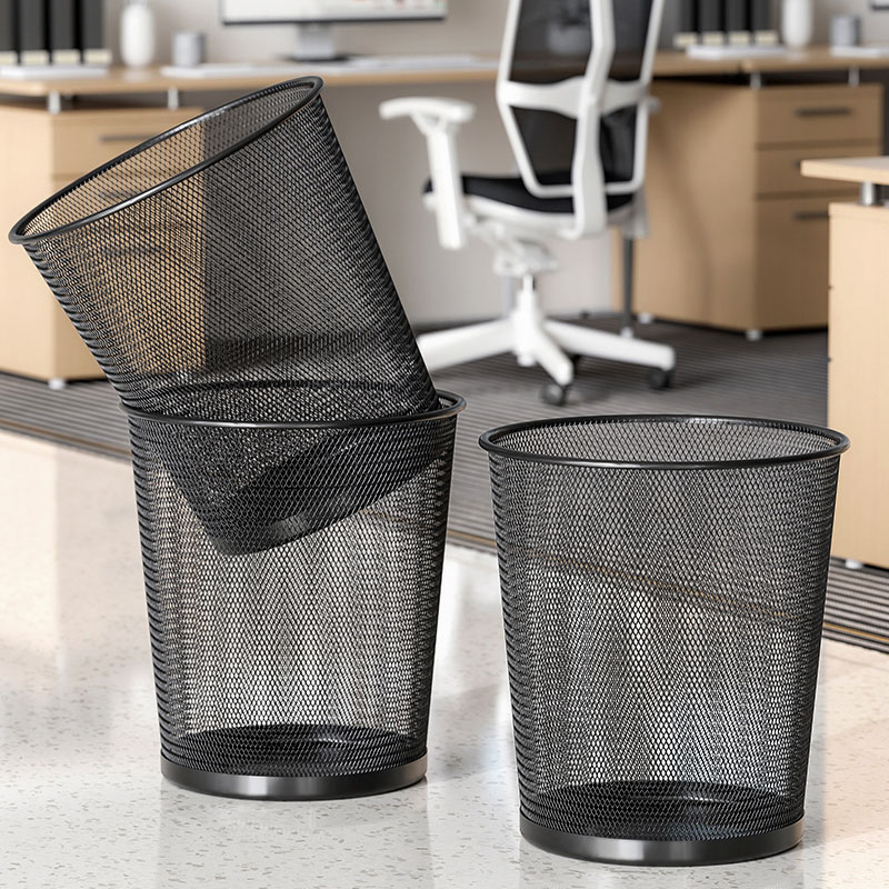9L Büyük Siyah Metal Örgü Çöp  - Paper Basket Mesh incelemesi ve fiyatı