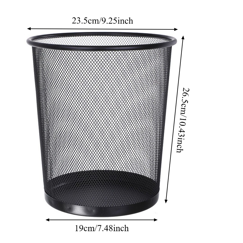 9L Büyük Siyah Metal Örgü Çöp  - Paper Basket Mesh incelemesi ve fiyatı
