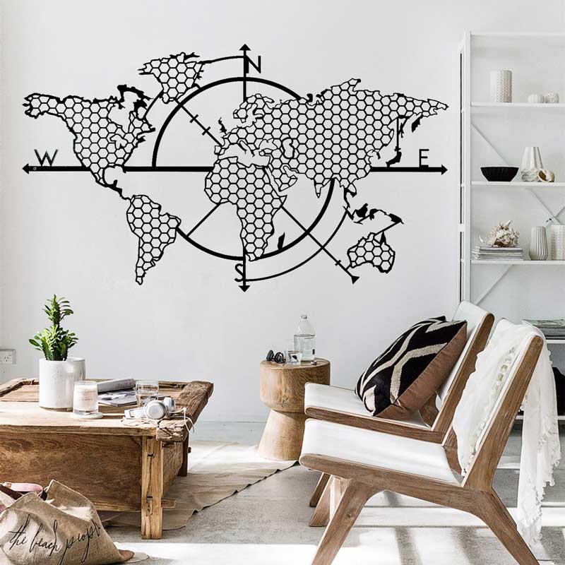 Petek Geometrik Dünya Haritası - Office Furniture World incelemesi ve fiyatı